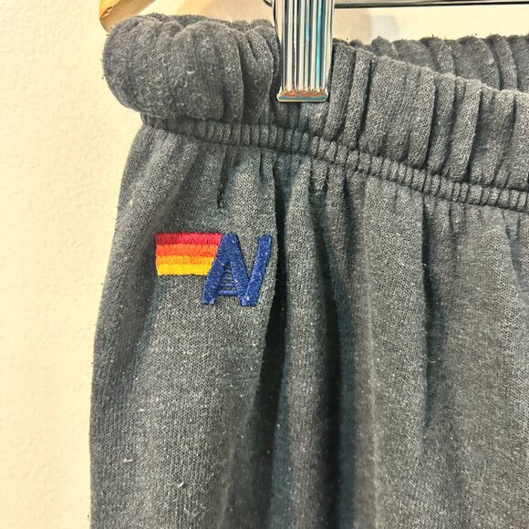 Aviator Nation bolt sweatpants. Charcoal grey with White Lightning bolt XL - Picture 3 of 5